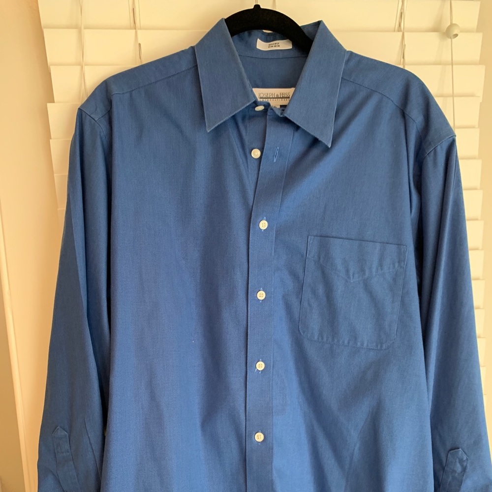 Joseph & Feiss Men’s Blue Button Down Dress Shirt
